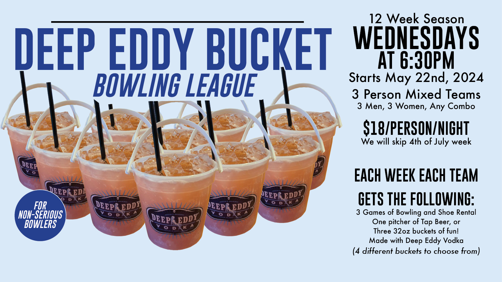 Deep Eddy Bucket Bowling League