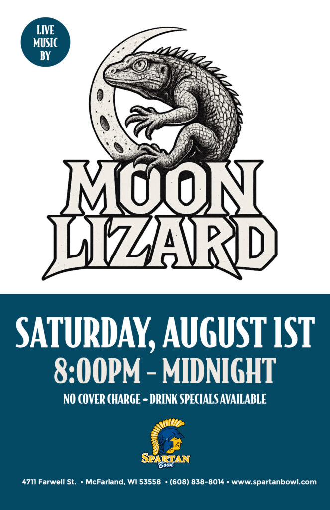 Live Music by Moon Lizard. Saturday, August 1st from 8pm - Midnight